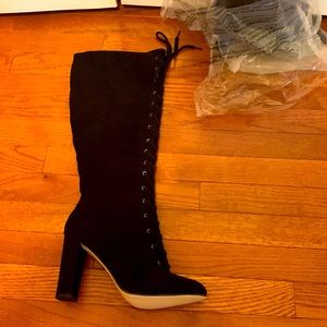 Slim calf high boots “Justfair” brand never been worn